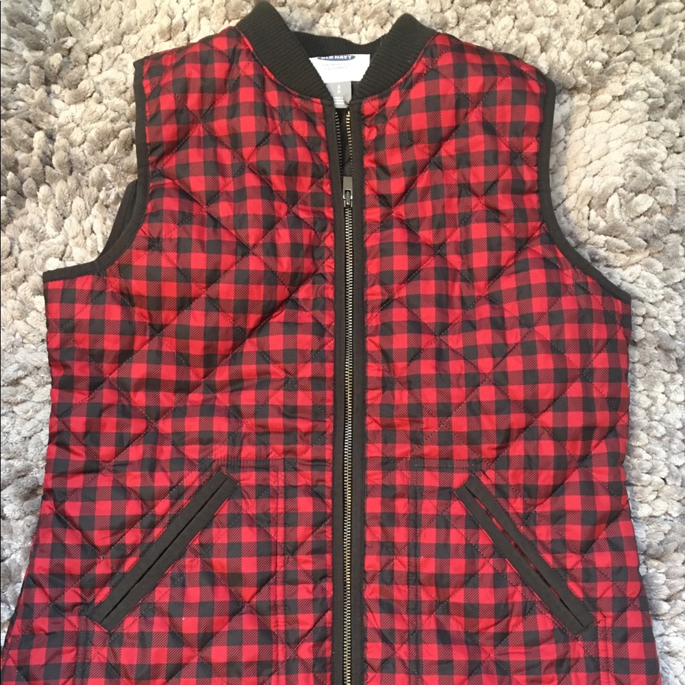 Buffalo plaid vest